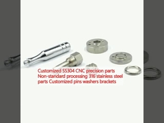 أجزاء دقة مخصصة SS304 CNC معالجة غير قياسية 316 أجزاء من الفولاذ المقاوم للصدأ